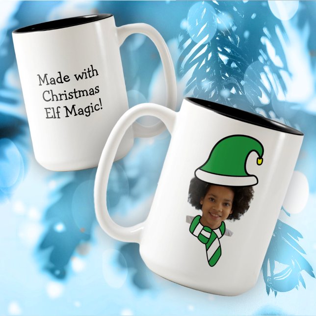 Mug photo Elf de Noël personnalisable (Créateur téléchargé)