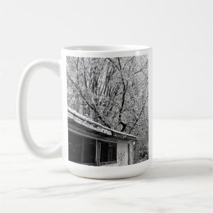 Mug Photo en noir et blanc de la scène hivernale rusti