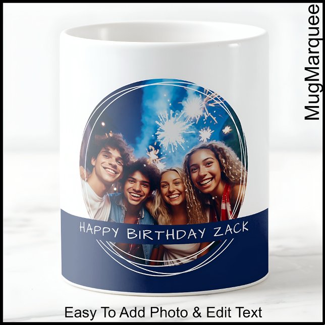 Mug Photo et message personnalisés Blanc et mémoire C4 (Créateur téléchargé)