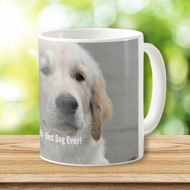 Mug Photo et nom personnalisés Golden Retriever Dog (Créateur téléchargé)