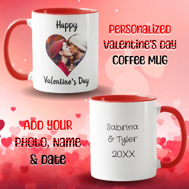 Mug Photo et noms personnalisés Heureuses Saintes-Vale (Créateur téléchargé)
