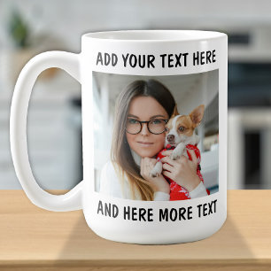 Mug Photo et texte ou nom personnalisés