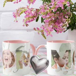 Mug Photo Fleur sauvage de la Fête des mères de MOM