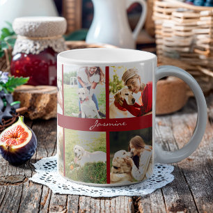 Mug Photo moderne Collage Chien Bourgogne
