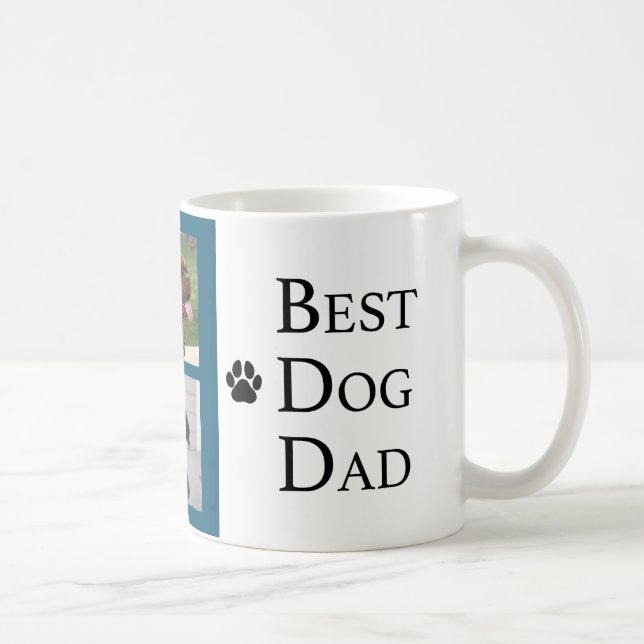 Mug Photo moderne de Best Dog Dad 4 (Droite)