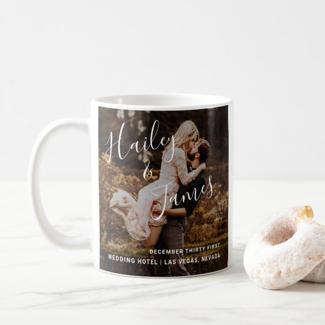 Mug Photo moderne élégante nouvellement mariée (Avec donut)