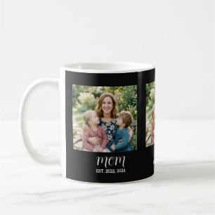 Mug Photo Noir 3 Écriture Maman Établie