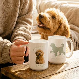 Mug Photo personnalisé de Goldendoodle - Je te wouf to