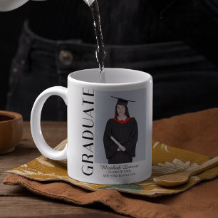 Mug Photo personnalisé Élégant Moderne Diplômé Senior 