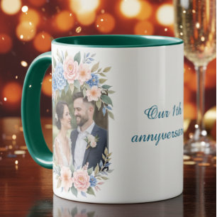 Mug photo personnalisé pour le 1er anniversaire de