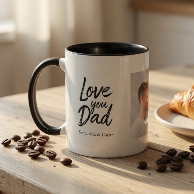 Mug Photo Personnalisé pour Papa | Noms Personnali (Créateur téléchargé)