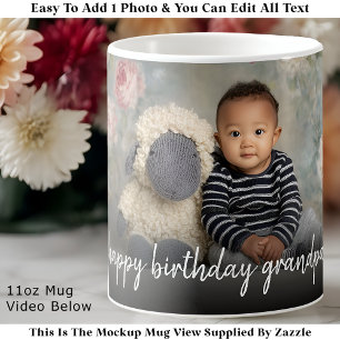 Mug Photo Personnalisé pour Papy Moderne avec une