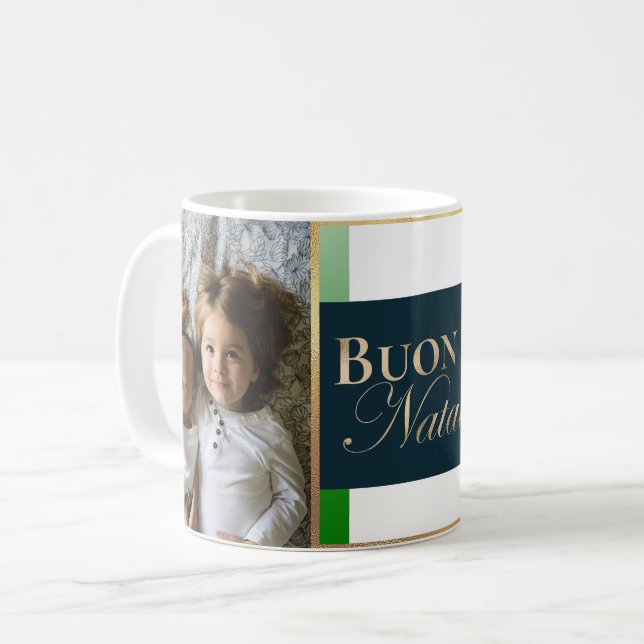 Mug Photo personnalisée Boule Natale Noël italien (Devant gauche)