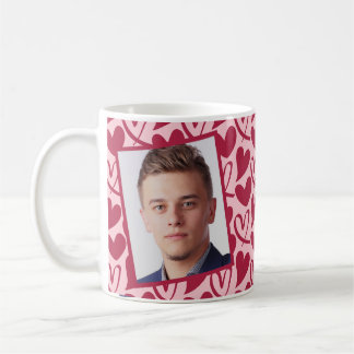 Mug Photo personnalisée Coeurs rouges roses