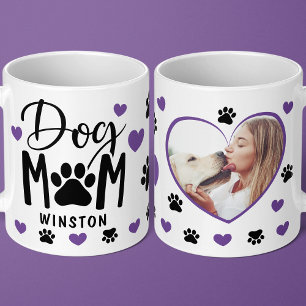 Mug Photo personnalisée de la maman du chien Paws Purp