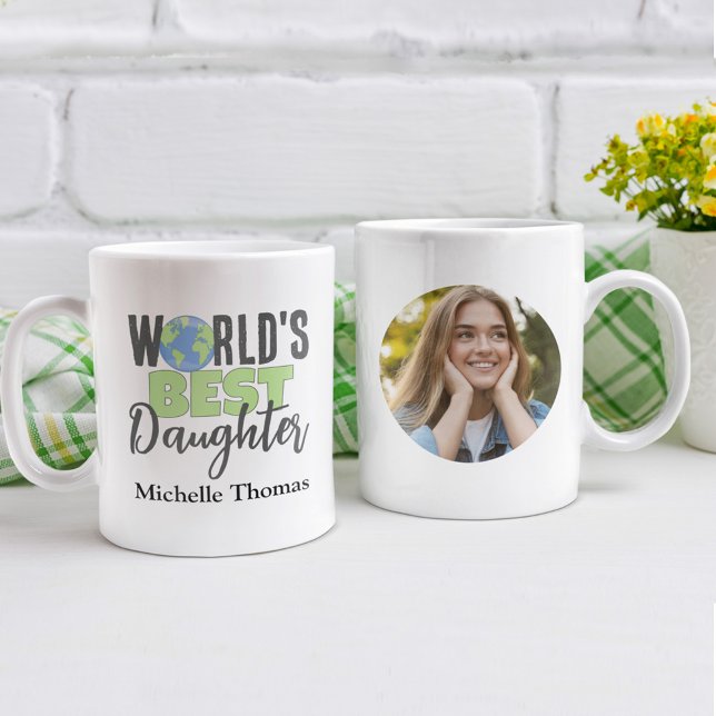 Mug Photo personnalisée de la meilleure fille du monde (World's Best Daughter Photo Mug. )