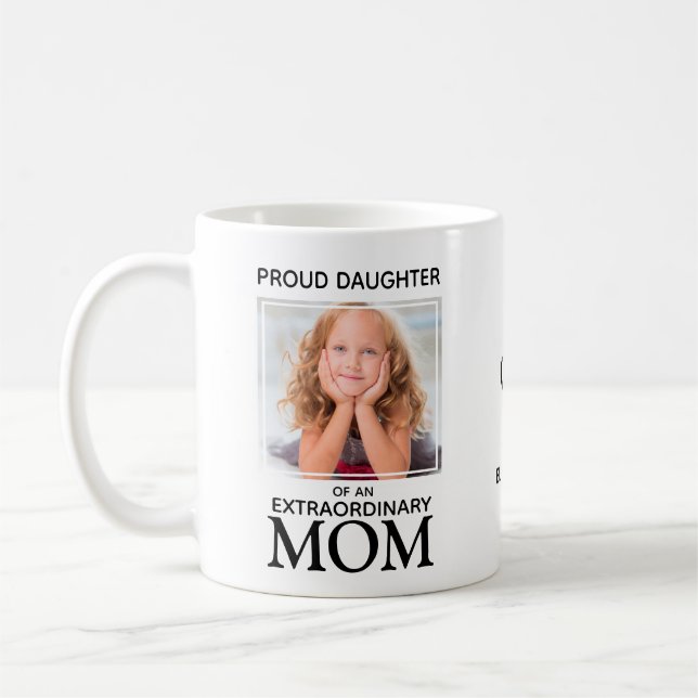 Mug Photo personnalisée de la meilleure maman jamais (Gauche)