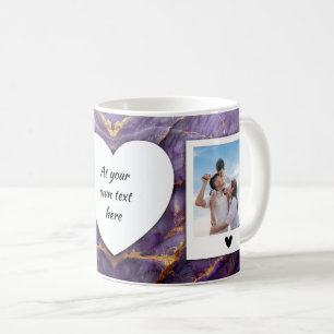 Mug Photo personnalisée et boug texte - Design élégant