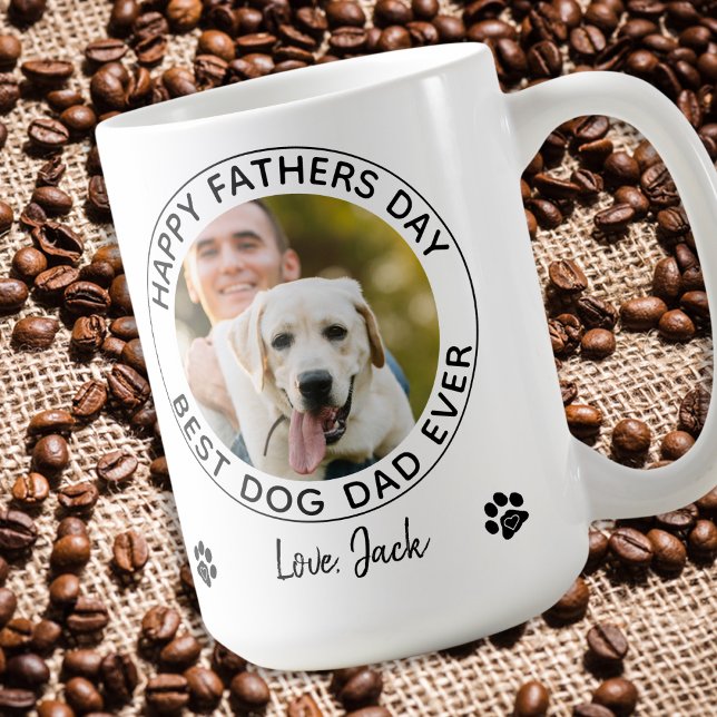 Mug Photo personnalisée Fête des pères de chien papa a (Créateur téléchargé)