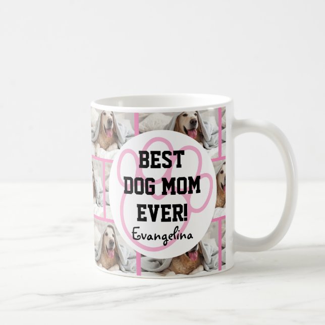 Mug Photo personnalisée MEILLEUR CHIEN MOM JAMAIS (Droite)