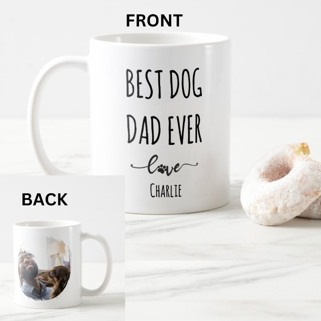 Mug Photo personnalisée Meilleur chien papa (Créateur téléchargé)