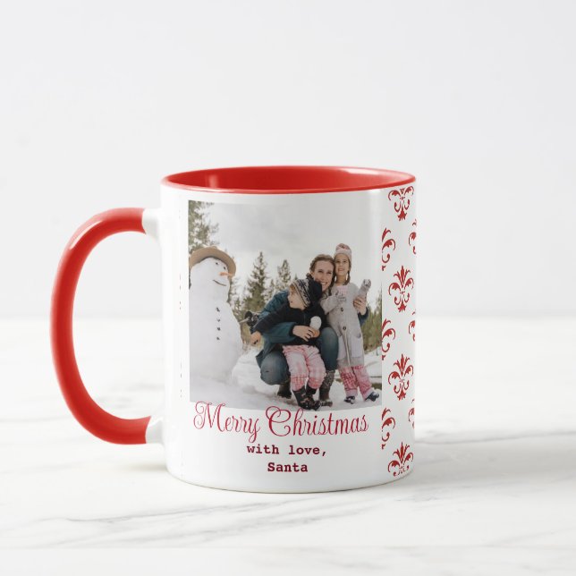 Mug Photo personnalisée, Noël élégant (Gauche)