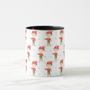 Mug Photo personnalisée Visage amusant Noël Elf Kids C
