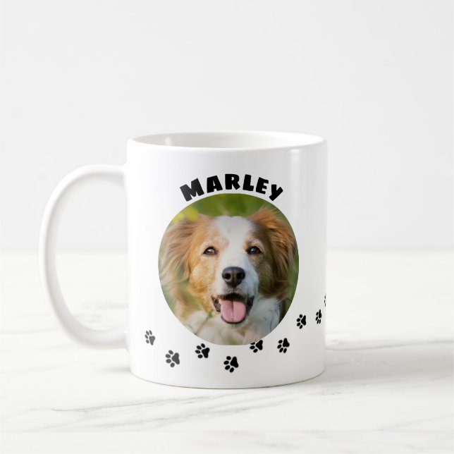 Mug Photo pour animaux de compagnie avec Empreintes de (Gauche)