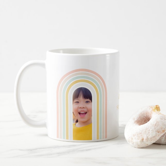 Mug Photo Rainbow moderne (Avec donut)