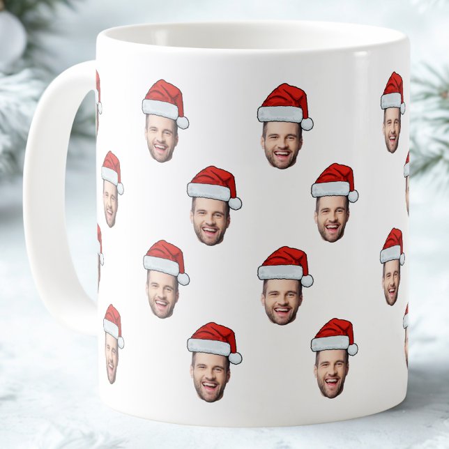 Mug Photo sur mesure Santa Hat Cadeau de Noël (Créateur téléchargé)