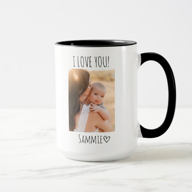 Mug photo Tante personnalisée, Cadeau personnalisé (Droite)