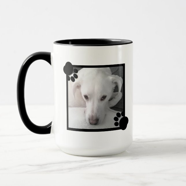 Mug Photo unique Labrador Retriever Mix Dog Black (Gauche)