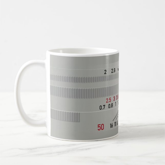 Mug Photographe de lentilles de caméra blanc (Gauche)