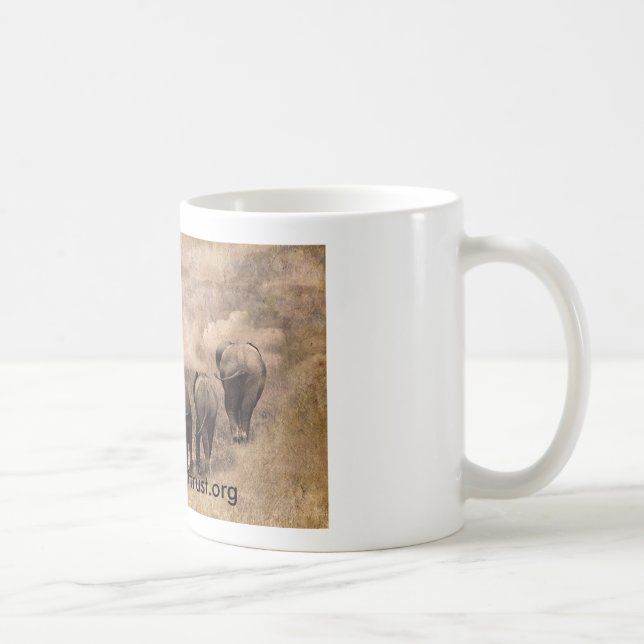 Mug Photographie d'art de famille d'éléphant (Droite)