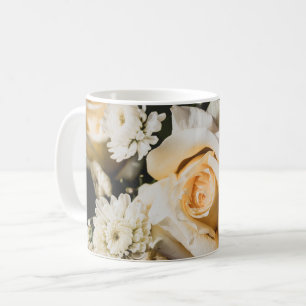 Mug Photographie de fleurs de rose blanche Design flor