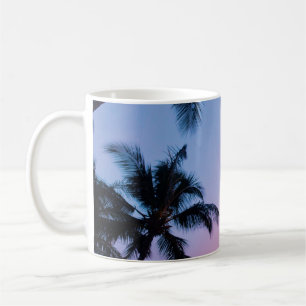 Mug Photographie en angle bas cocotiers en or 