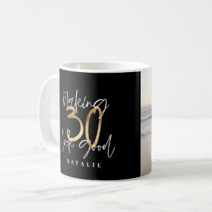 Mug Photographie en écriture moderne de 30 ans en noir