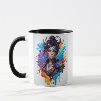 Mug photorealistic image with bright colors in natural