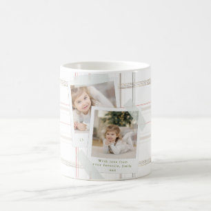 Mug Photos classiques Plaid Cosy Cabine blanc Check
