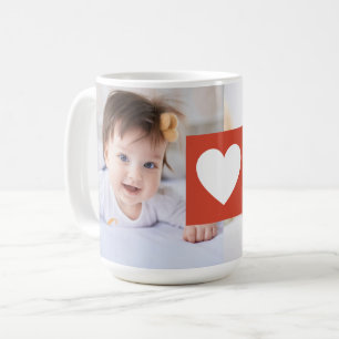 Mug Photos de cœur de couleur chaude MODIFIABLES