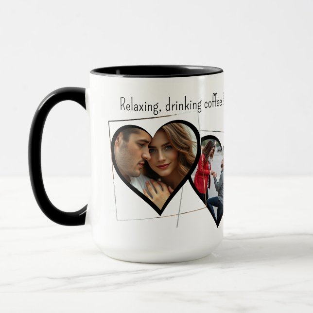 Mug Photos de coeur et souvenirs | Photos de famille (Gauche)