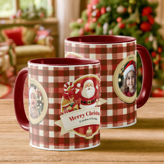 Mug Photos de famille personnalisées avec le Père Noël