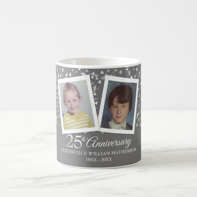 Mug Photos du 25e anniversaire du Mariage d'argent (Centre)