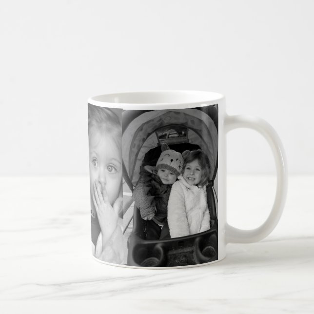 Mug Photos en noir et blanc personnalisées (Droite)