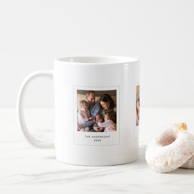 Mug Photos instantanées de style photo Carré (Avec donut)