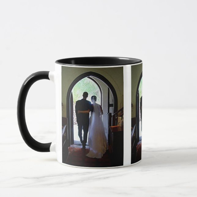 Mug Photos Personnalisées Juste Marié Couple Quitter L (Gauche)