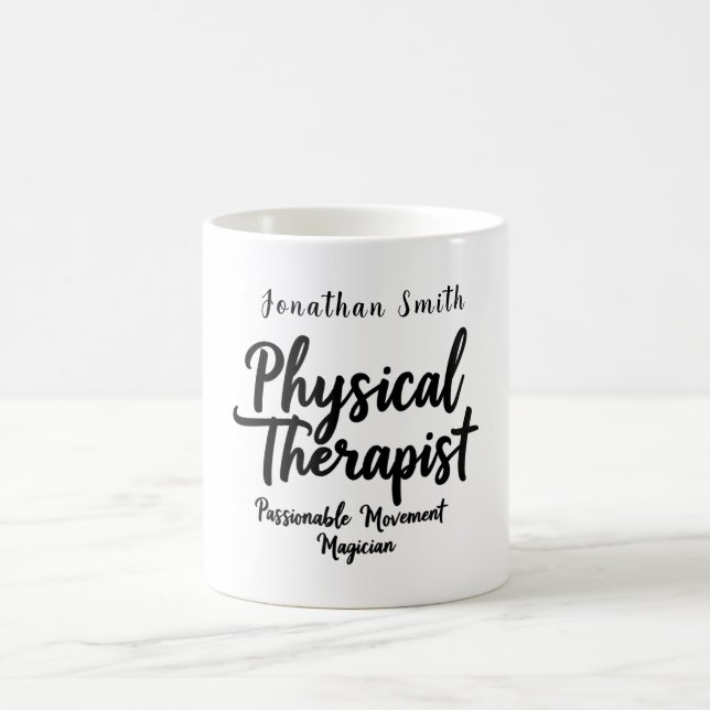 Mug Physical Therapist Passionate Movement Typography (Centre)
