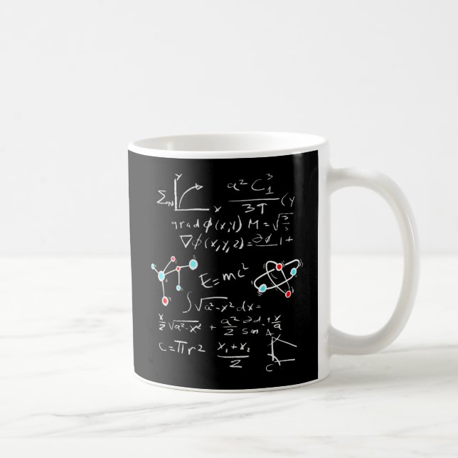Mug Physique Math Formule Professeur Atomes et Mol (Droite)