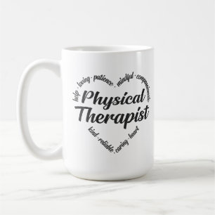 Mug Physothérapeute Mot du coeur Nuage