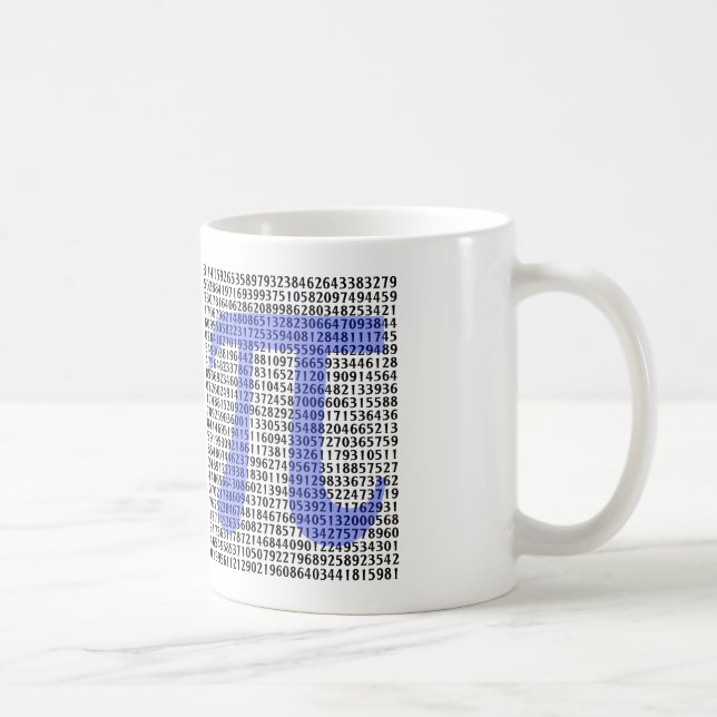 Mug Pi 3.14 à cent chiffres (Droite)
